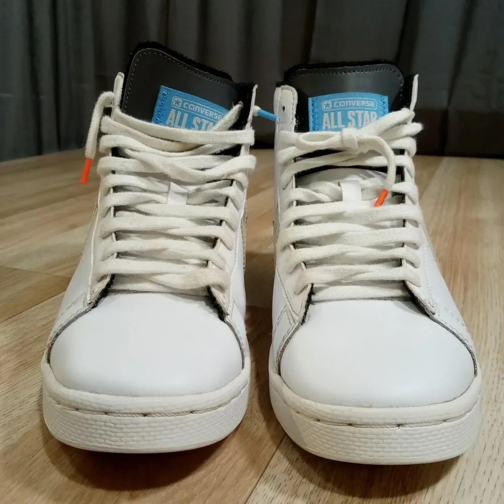 Converse GSB Pro Leather Hi Kids Sneaker Sz 6 White Lace Up 272446C‎